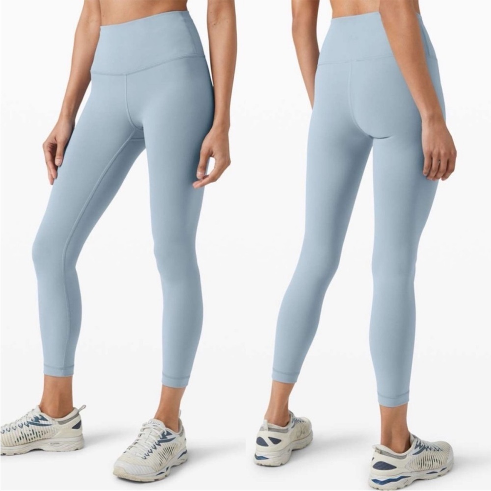 Lululemon Wunder Train Leggings 25” Chambray Blue Size 6